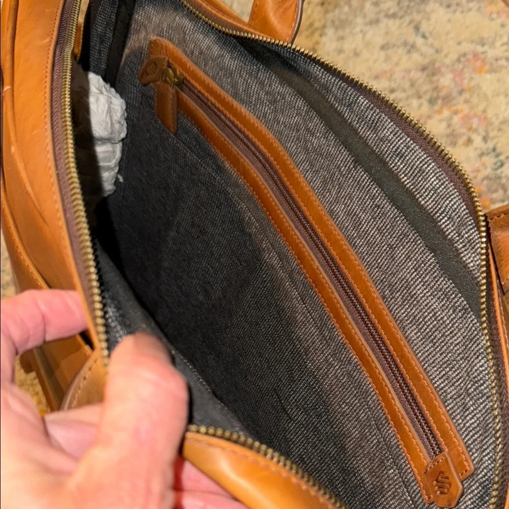 Johnston & Murphy Brown Leather Briefcase